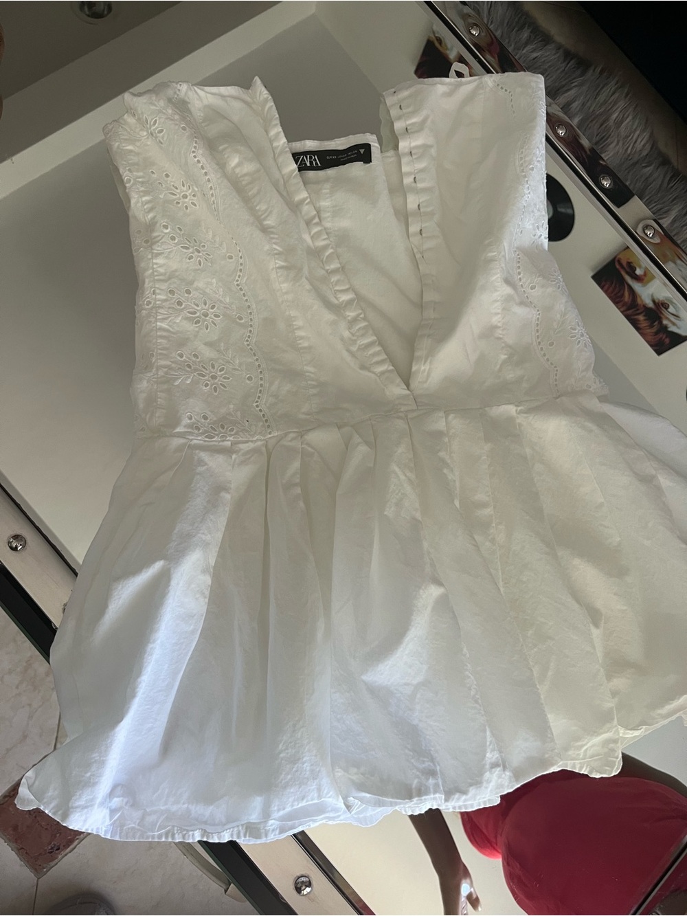 Zara xs eyelet top/short dress